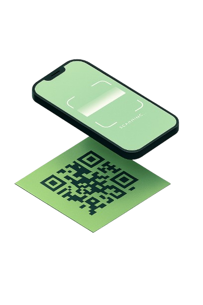 Scan QR with phone illustration